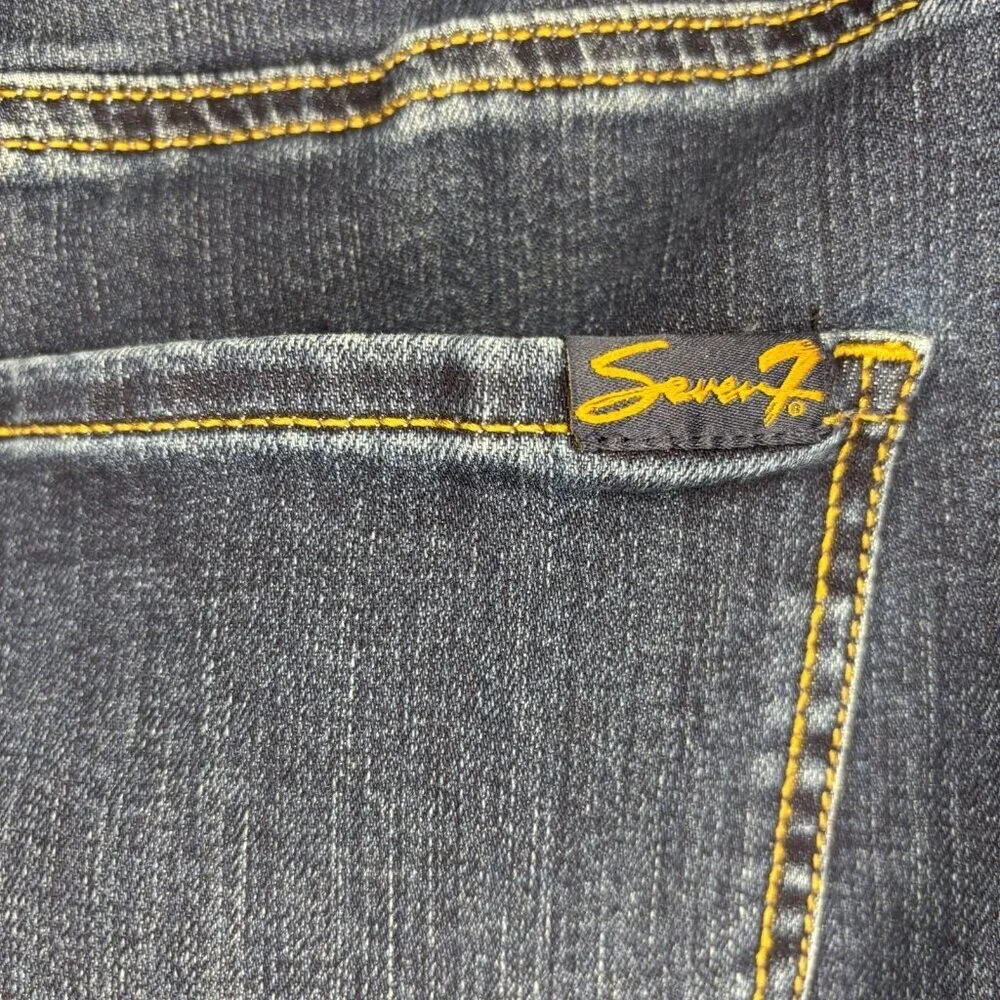 SEVEN7 Jeans Womens 16 High Rise Slim Straight Stretch 5 Pocket Denim Raw Edge